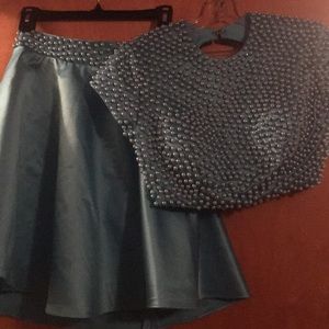 Tiffany blue two piece dress